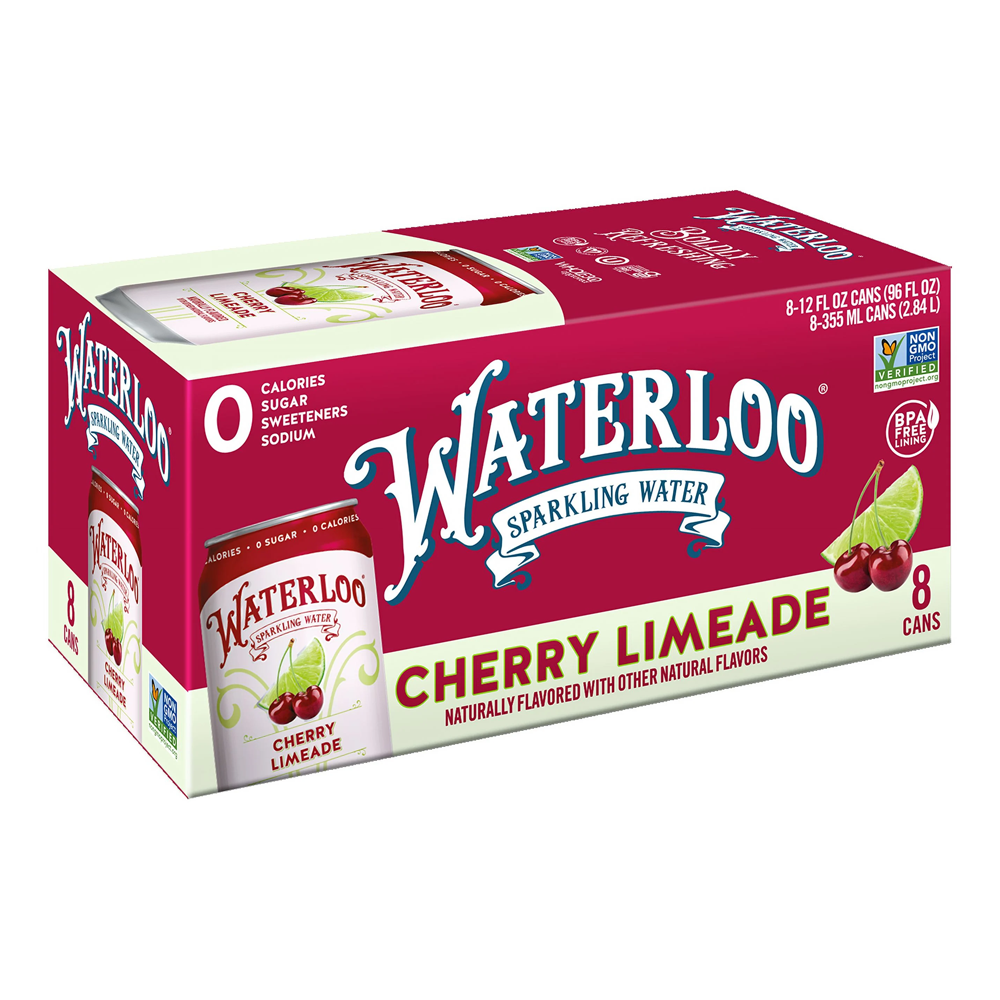 Газированная вода с вишневым лаймом, 8 шт. – Банка – 12 унций (355 мл)